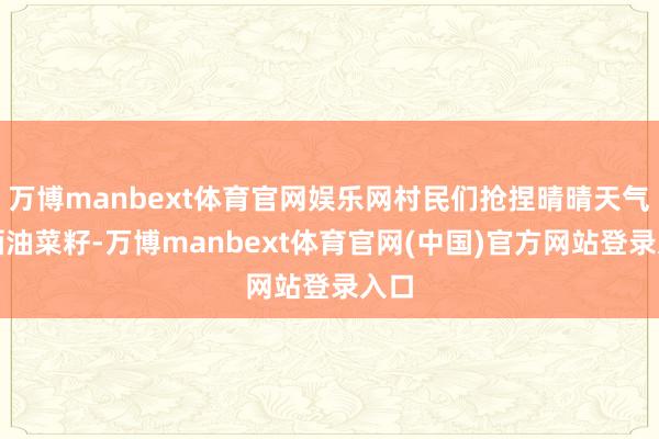 万博manbext体育官网娱乐网村民们抢捏晴晴天气曝晒油菜籽-万博manbext体育官网(中国)官方网站登录入口